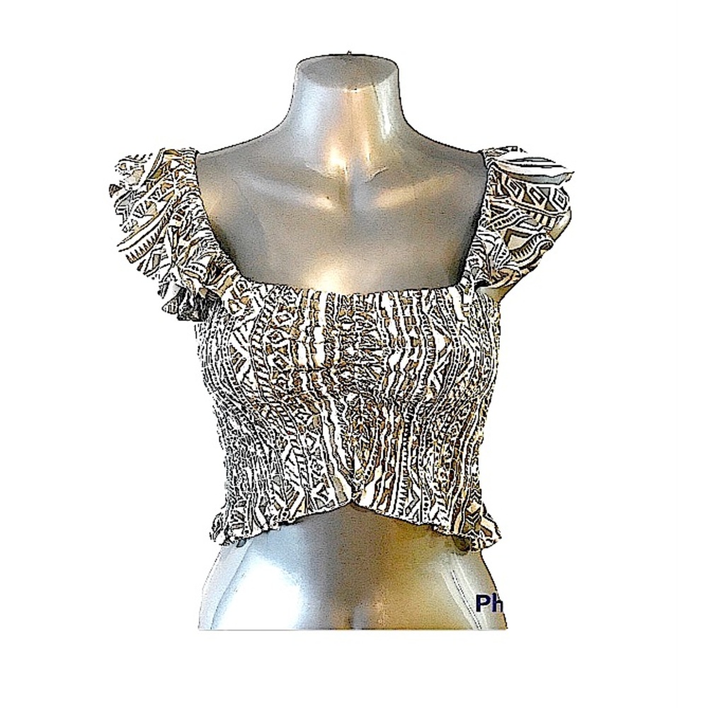 New Kiwi & Punch Miami Crop Top With Flutter Straps Size Small